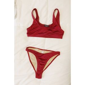 Burgundy Fashion Nova Bikini